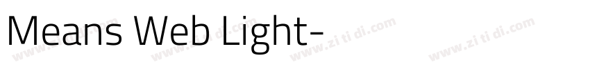 Means Web Light字体转换